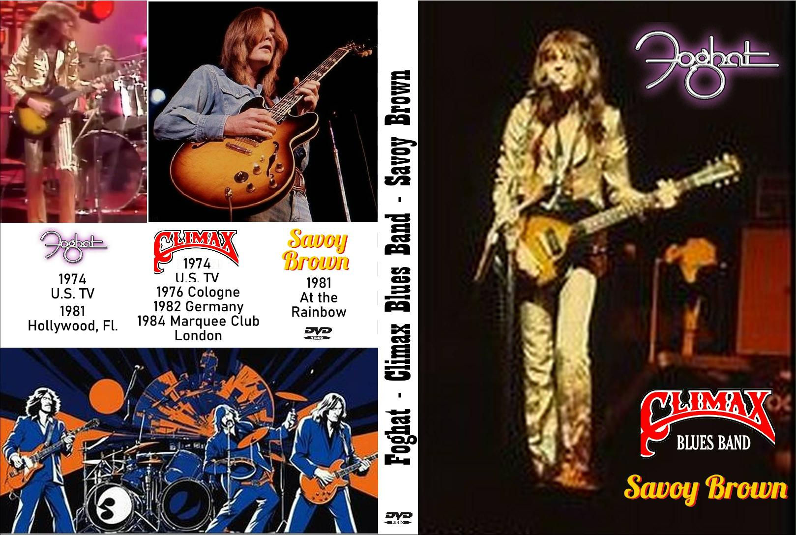 Foghat - Climax Blues Band - Savoy Brown live concerts 4 DVDs