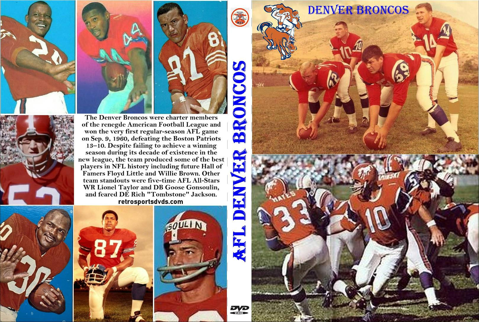 AFL American Football League Denver Broncos 1960s highlights 2 DVDs