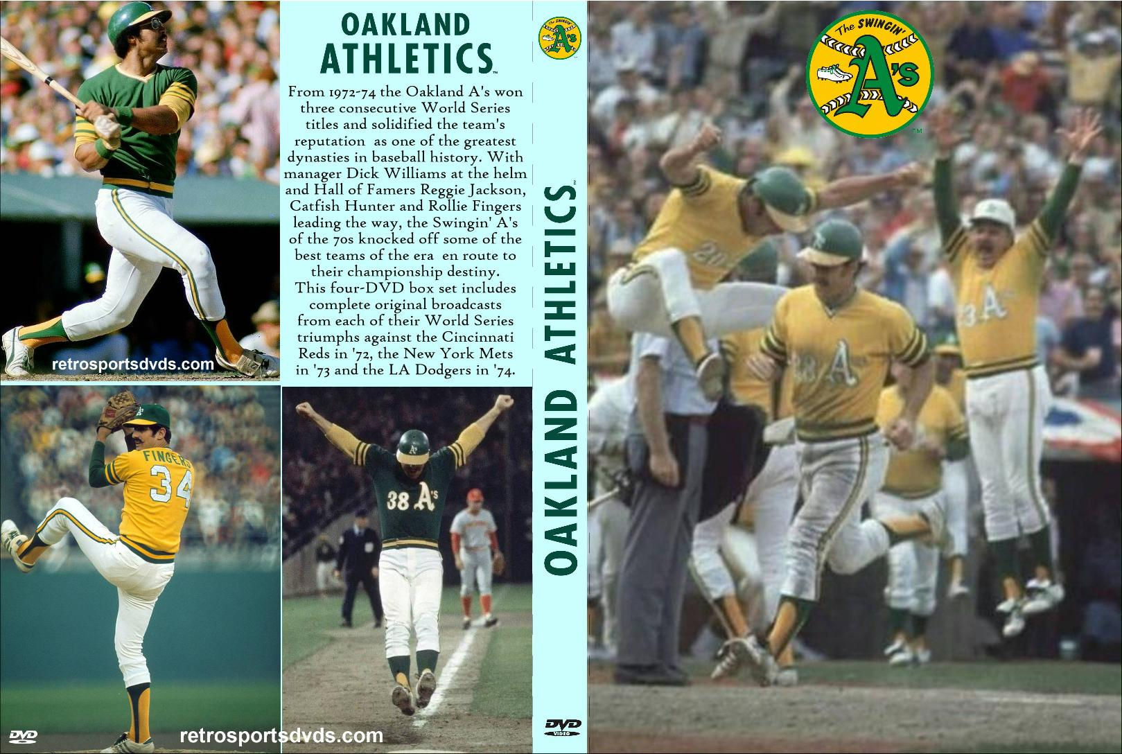 OAKLAND A's 1972-74 World Series Champs complete games 4 DVDs