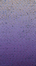 Vertical textured abstract oil painting with lavender, lavender, and purple shifting through a field of layered marks.