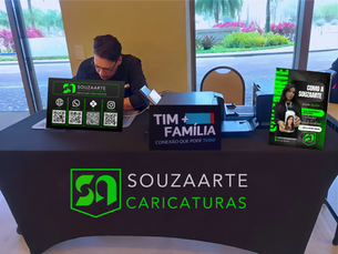 O Poder da Caricatura Digital ao Vivo em Eventos: O Case de Sucesso da Tim Mais Família e o papel Foto com caricatura que Conecta Marcas e Pessoas!