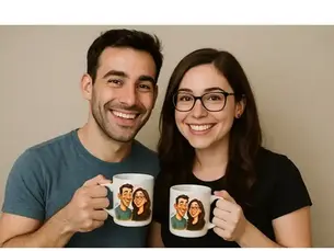 Encomenda de caricatura para casamento.