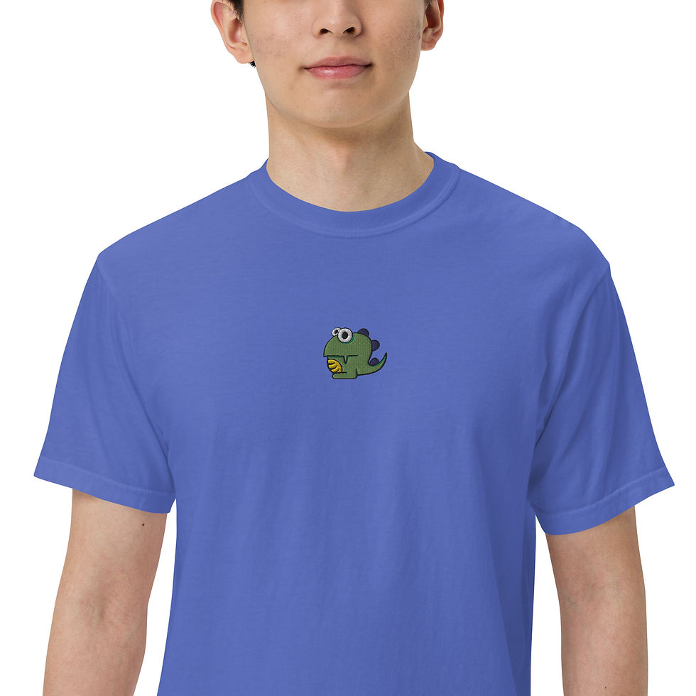 Thumbnail: Morb Embroidered Men’s garment-dyed heavyweight t-shirt - Multiple Colors