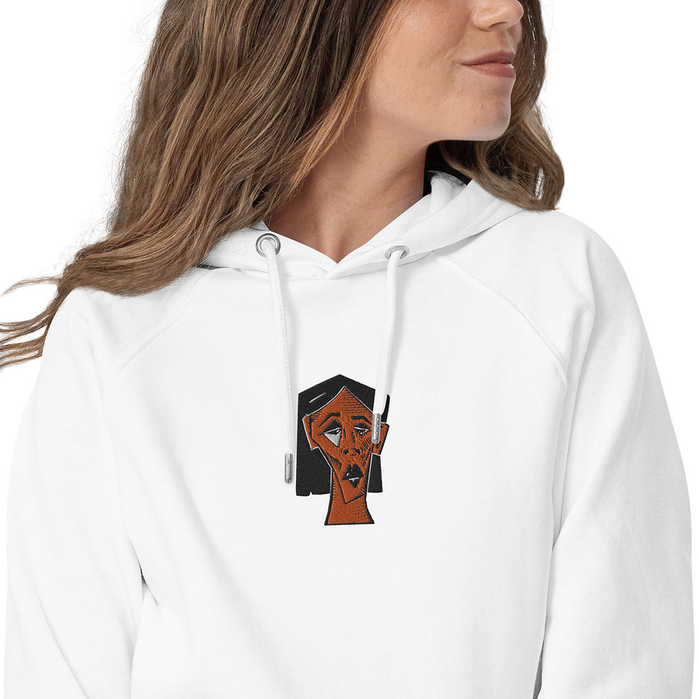The Lady Embroidered Unisex eco raglan hoodie