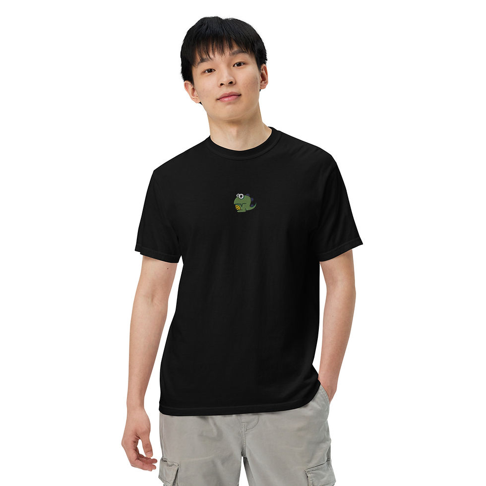 Thumbnail: Morb Embroidered Men’s garment-dyed heavyweight t-shirt - Multiple Colors