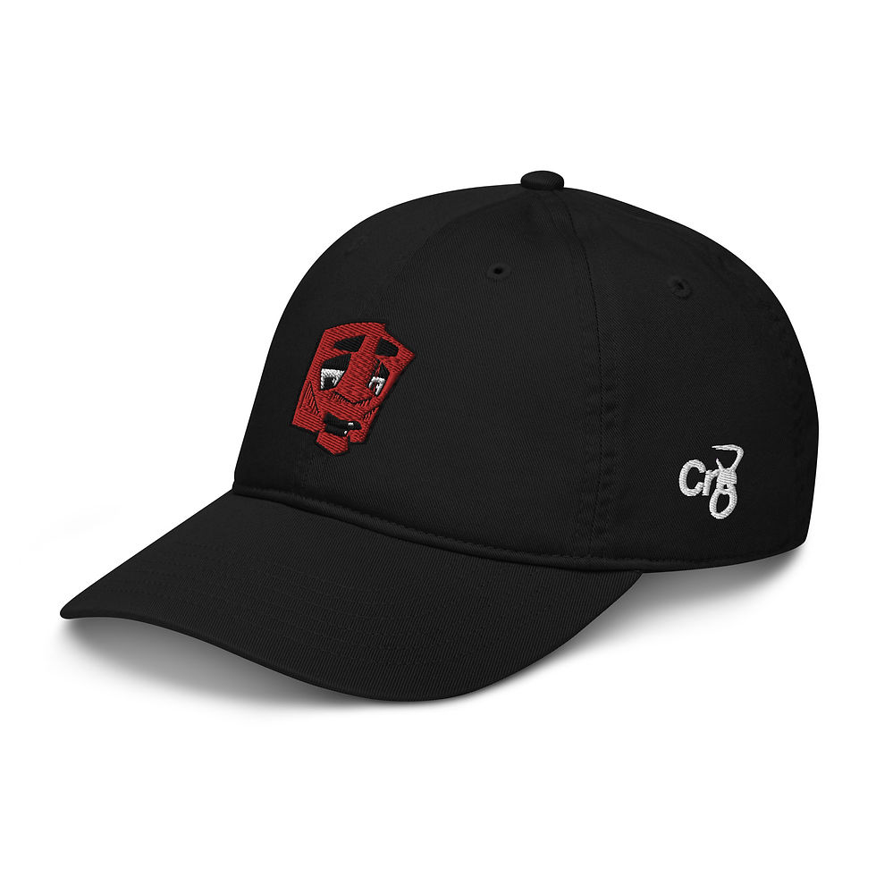 Thumbnail: Sad Boy Embroidered Organic Dad Hat - Black