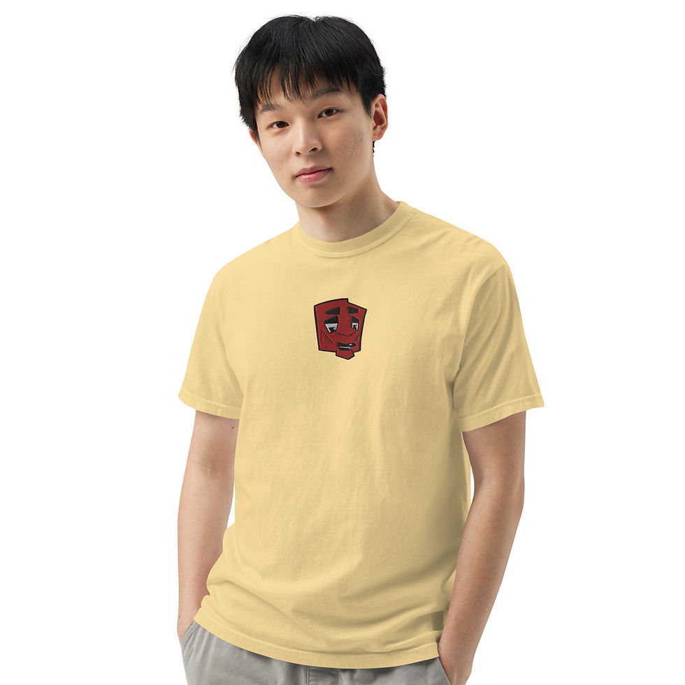 Thumbnail: Sad Boy Embroidered Men’s garment-dyed heavyweight t-shirt