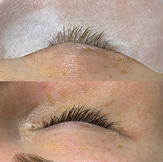 eyelash tinting on a femal in virginia beach virginia