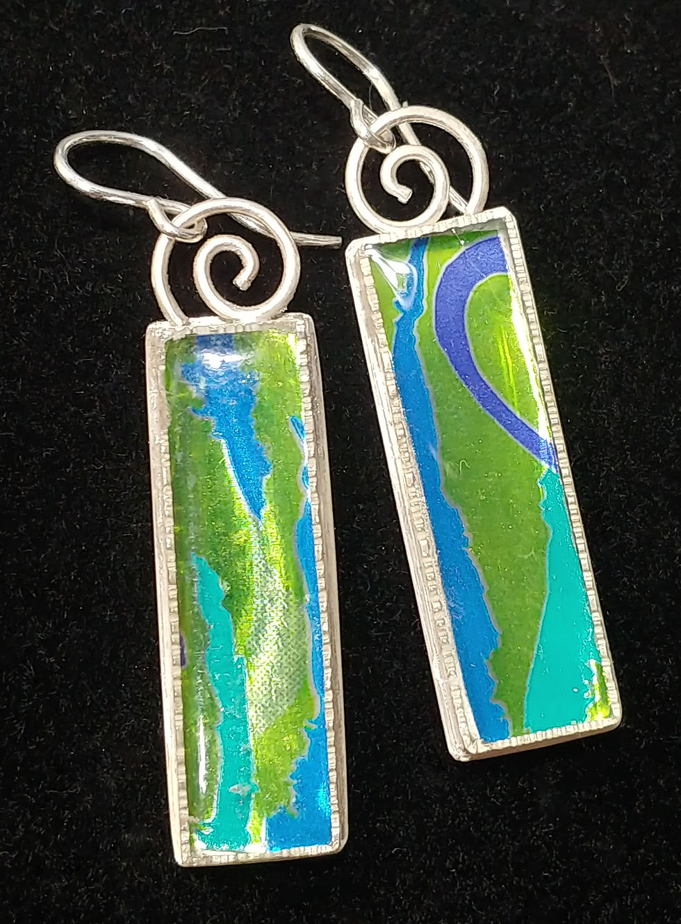 Upcycled Aluminum Can & Resin Earrings
