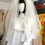 Thumbnail: Original 1960s Lace Chiffon Wedding Dress Gown Veil