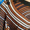 Thumbnail: True Vintage Dark Brown, Black White Swirl Pattern Mod Dress Close Up View