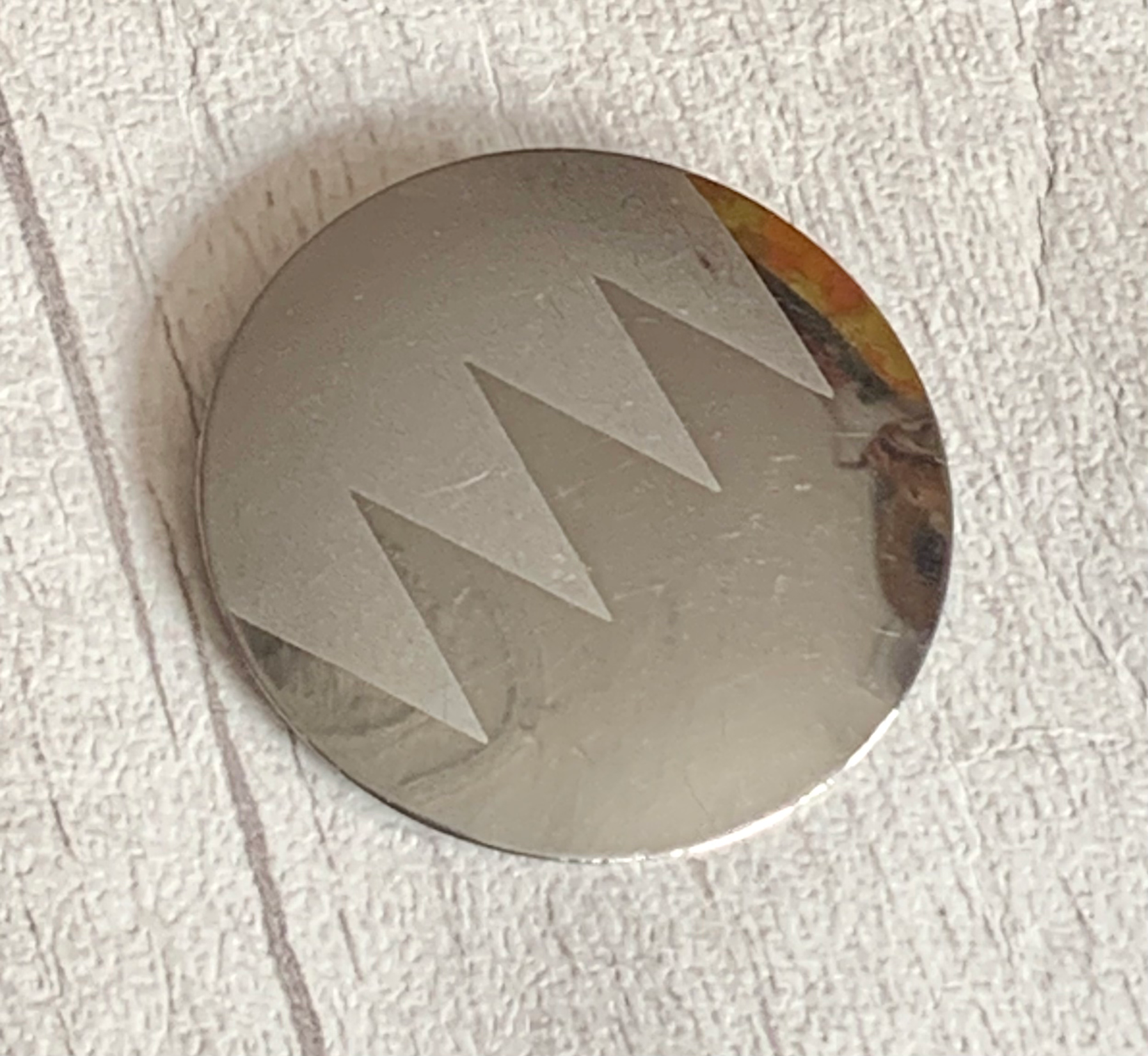 Stainless Steel Modernist Brooch 
