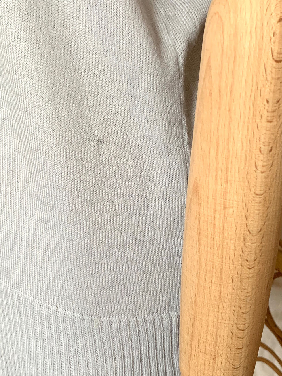 Thumbnail: Mens 60s Grey Soft Knit Polo Top