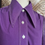 Thumbnail: 1970s Purple Dagger Collar Over Shirt/Jacket Front Collar Close Up  View