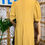 Thumbnail: Mustard Yellow Original Handmade 50s Style Pleated Tea Dress Rear View
