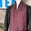 Thumbnail: Burgundy Paisley Scarab Silk Long Neck Scarf Front UnTied View