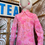 Thumbnail: Acid Pink Floral Beagle Collar Blouse Shirt Front View