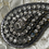 Thumbnail: Vintage Style Brushed Metal Paisley Diamante Brooch Front Close Up View