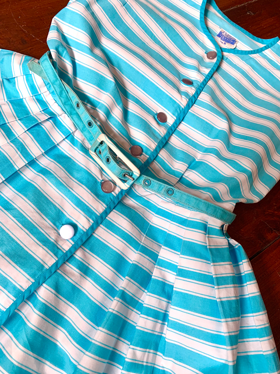Thumbnail: Vintage Girls Cotton Summer Dress