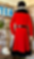 Pillar Box Red Original 60s 70s Wool Belted Coat Rear View