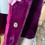 Thumbnail: 1970s Magenta Crushed Velvet Faux Fur Hooded Coat Side Inner  View