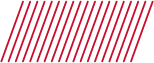 grafismo com faixas vermelhas verticais