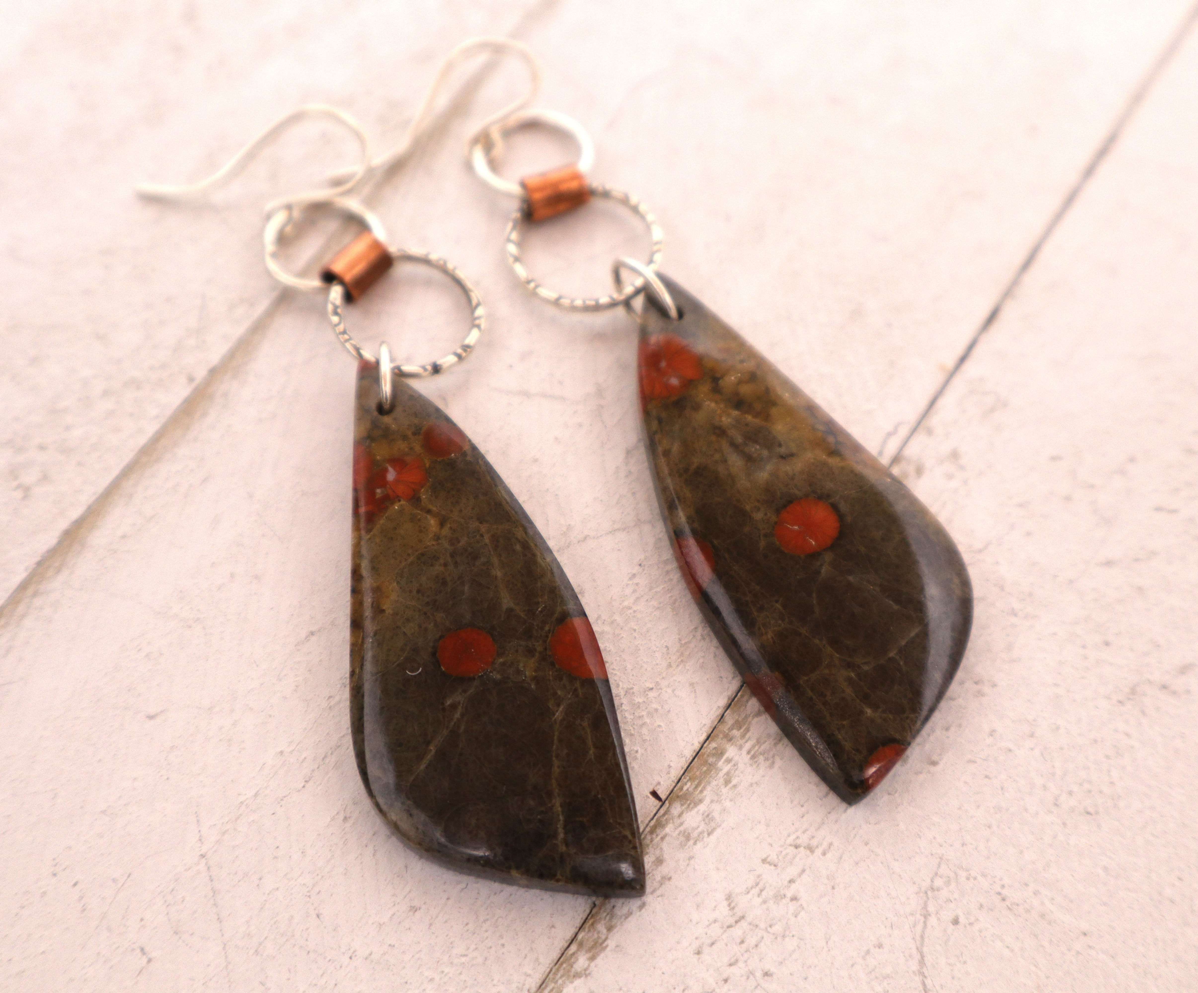 Peanut Obsidian Earrings