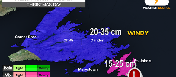 Significant storm to arrive on Christmas Day, followed by another on Saturday
