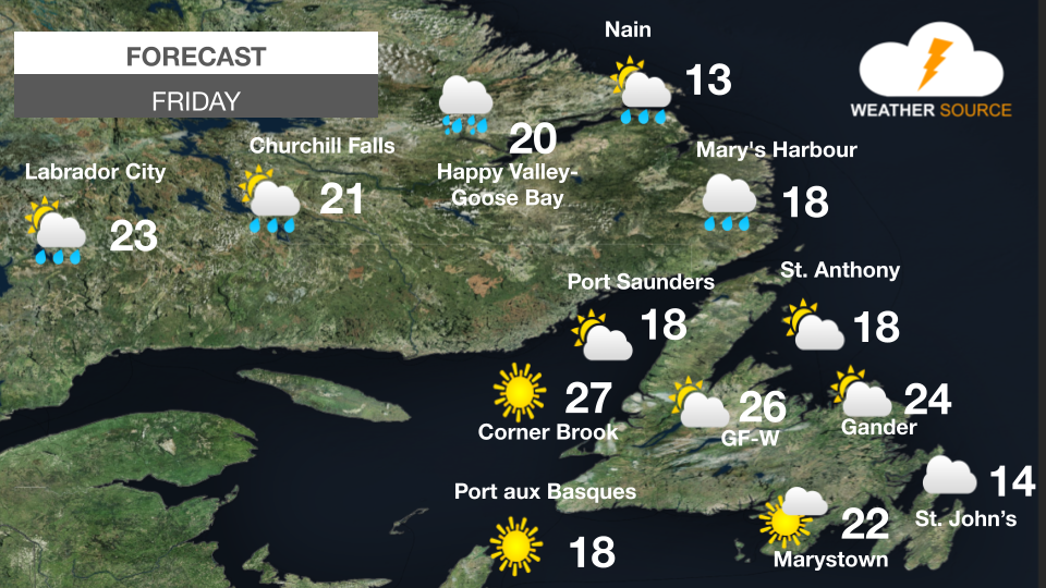 Fair for the Island, unsettled in Labrador