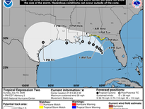 Tropical Depression Two forms off the west coast of Florida