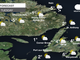 Rain and freezing rain for the Avalon, fair skies elsewhere