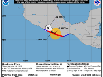 Hurricane Erick makes landfall in Mexico