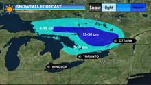 Late season snow for parts of Ontario