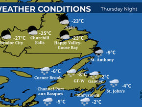 A light dusting of snow expected for Newfoundland tonight