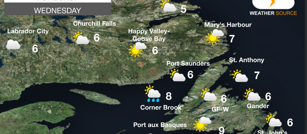 Nice Wednesday ahead for the province