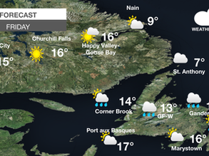 Cooler Friday ahead for NL