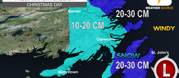 It looks like a Christmas Day Snowstorm