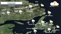 Snow squall risk across parts of Newfoundland today