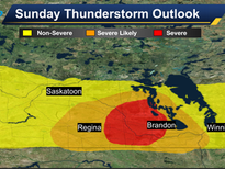 Severe Thunderstorm Risk Targets Parts of the Prairies Sunday