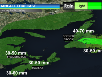 Heavy rain expected across parts of Atlantic Canada