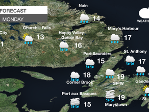 Wet and windy day ahead for the province