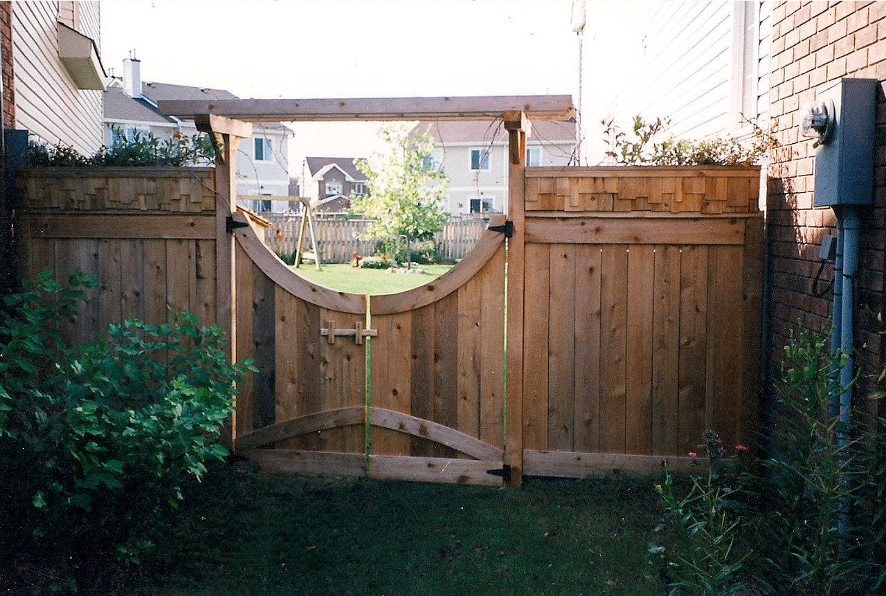 Decorative Cedar Fence and Gate
