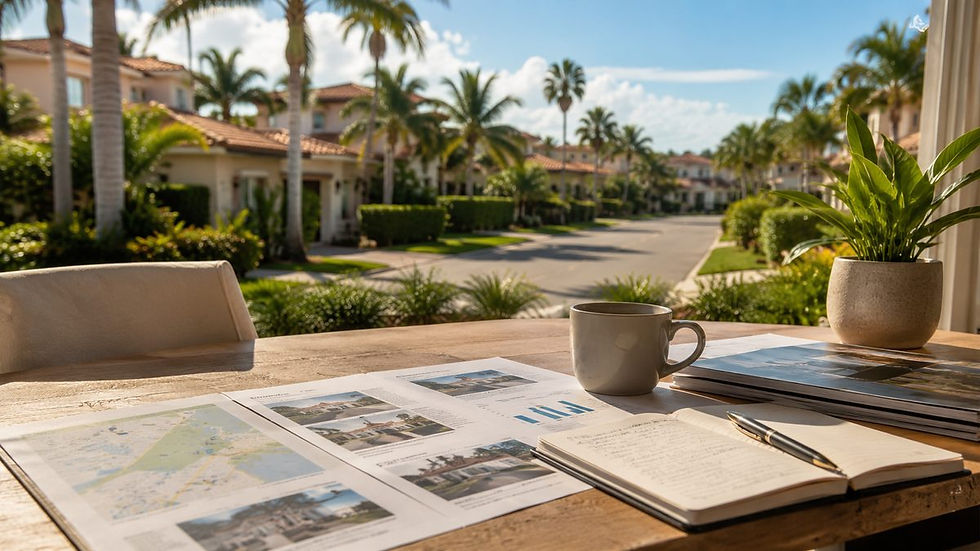 South Florida market review workspace with property comparisons and neighborhood view