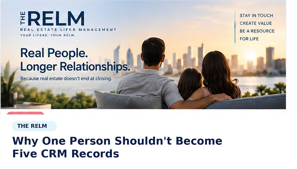 The RELM editorial cover about preserving one continuous real estate relationship across multiple life and transaction chapters.