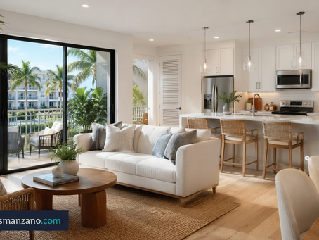 Branded ChrisManzano.com cover showing a bright South Florida rental interior