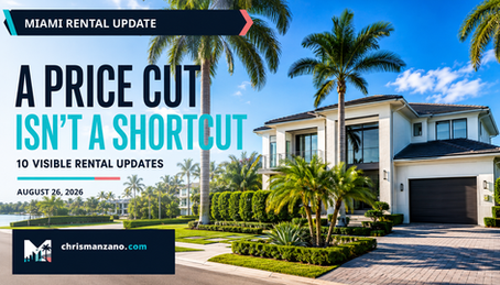 Miami rental update showing why a price cut is not a shortcut when comparing ten visible rental updates.