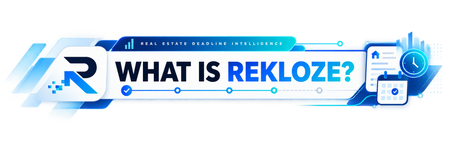 REKLOZE editorial banner in the approved blue and cyan technology visual system.