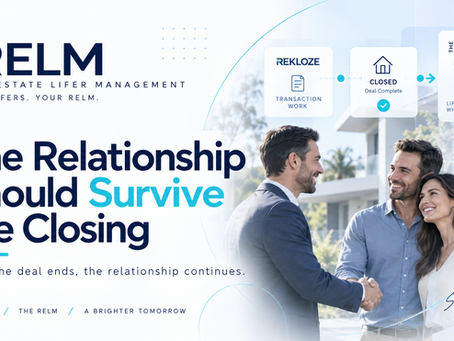 The RELM editorial cover about a relationship continuing beyond a real estate closing.