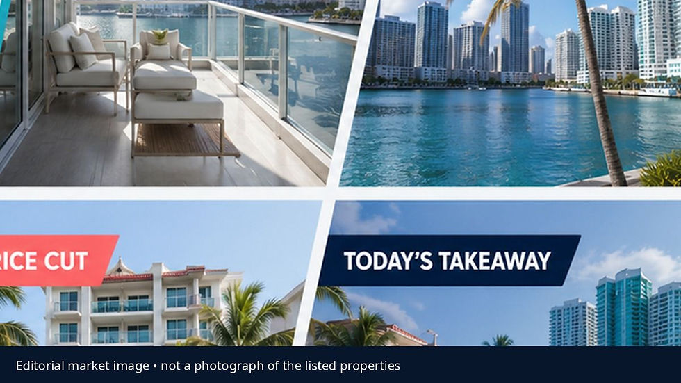 Editorial Miami rental-market image illustrating new, back-on-market and price-decrease activity.