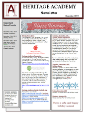 December 2019 Newsletter